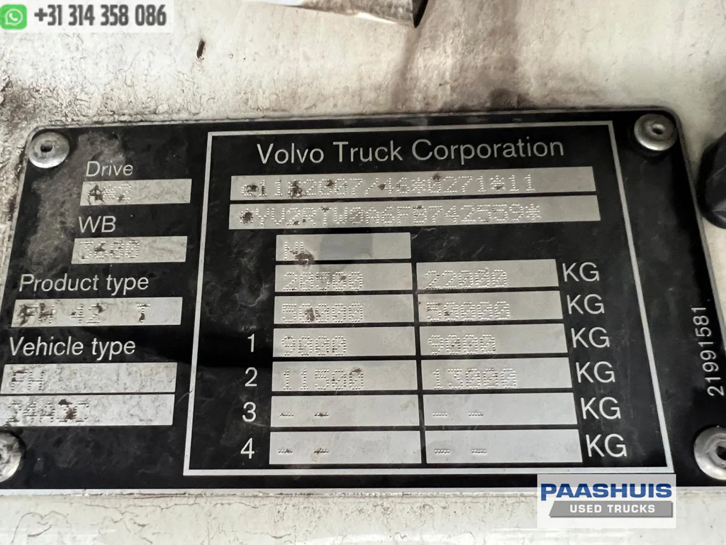 Volvo FH 420 4x2 E6 VEB+ KIPPER HYDRAULIC