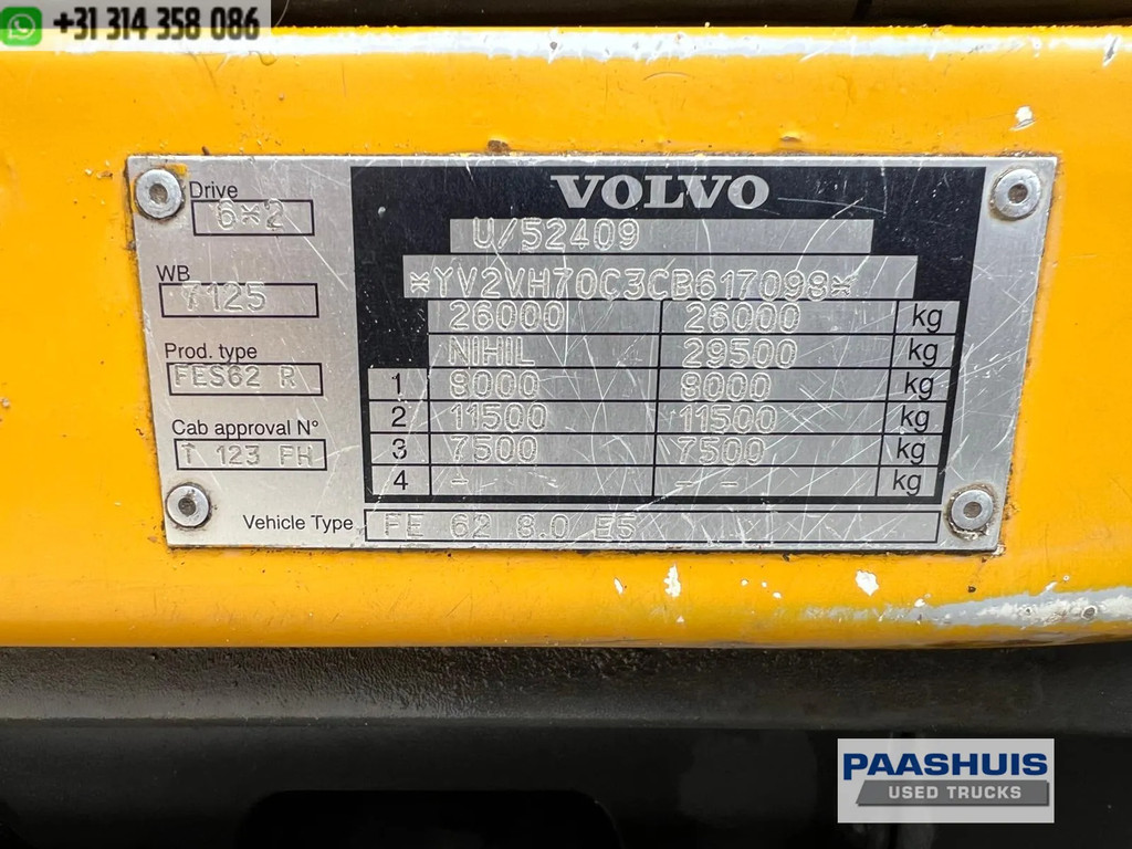 Volvo VOLVO FE 6x2 300 E5 PALFINGER PK 7001 + HYDRAULISCHE OPRIJPLATEN