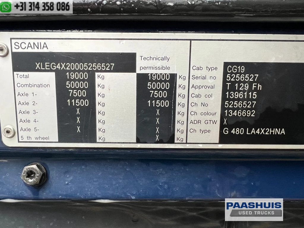 Scania G 480 A 4X2 RETARDER