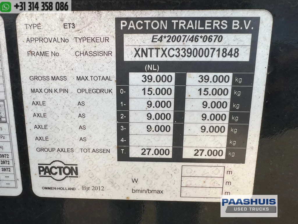 Pacton TRAILERS N/A